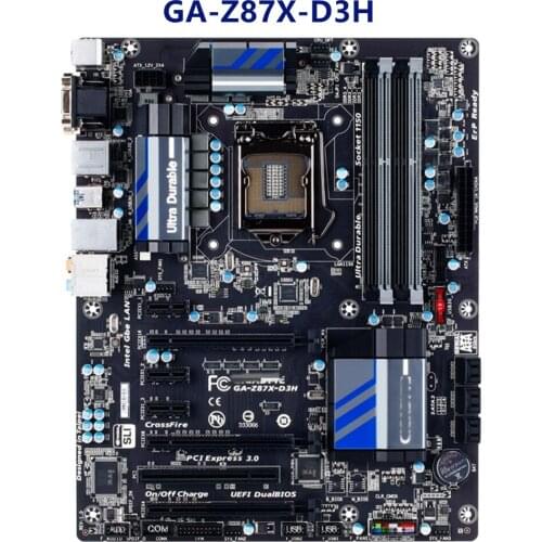 For Gigabyte GA-Z87X-D3H LGA 1150 Intel Z87 Desktop Used PC Motherboard DDR3 32GB Core i3 i5 i7 CPU HDMI PCI-E 3.0