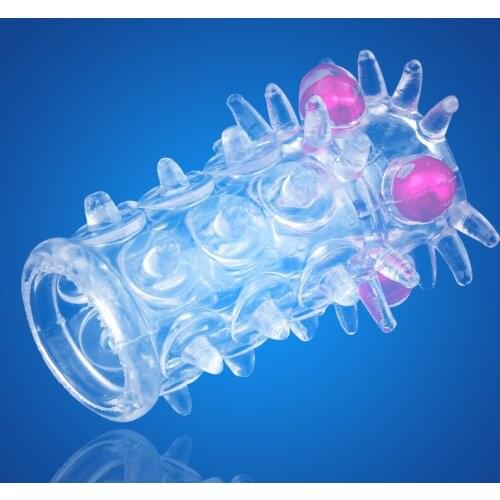 Male Enlargement Reusable Condom Penis Rings Delayed Ejaculation Adult Sex Toys for Man Cock Cover Ring Penis Sleeve