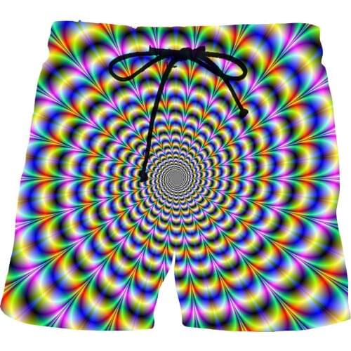 Fashion Summer Mens Shorts Geometric pattern 3D Surfing Short Beach Short Men Casual Quick Dry Sports Pants Swimwear beachwear