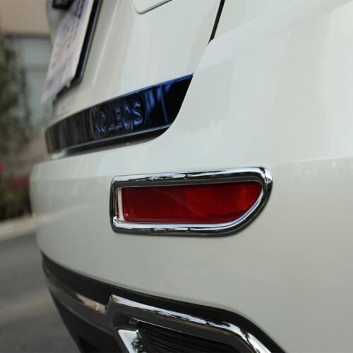 2 Pcs/Lot Car Rear Fog Lamp Lamps Cover Fog Lights Trim Sticker for Renault Koleos for Samsung QM6 2017 2018 Accessories