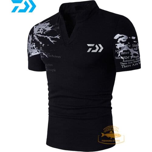 2021 Summer New DAIWA Fishing Clothes Mens Outdoor Sports Mesh Ice Silk T-shirt Quick-drying Breathable Fishing T-shirt
