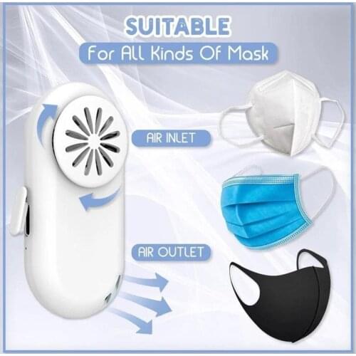 Personal Breathe Cooler Wearable Air Purifier Air Face Fan USB Mini Portable Mask Clip Fan Electric Air Conditioning Cooling Fan