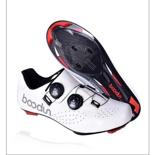 Professional Road cycling shoes Leather Carbon Fiber ultralight Self-Locking Shoes racing road bike bicycle sneakers