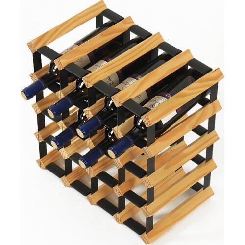 20 bottles Luxurious Wooden Bar Grape Wine Holders Household Wine Rack Restaurant Oak Wooden Red Wine Stand Home Organizer Rack