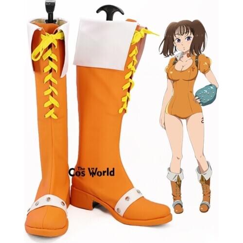 The Seven Deadly Sins Serpents Sin of Envy Diane Anime Customize Cosplay Flat Shoes Boots
