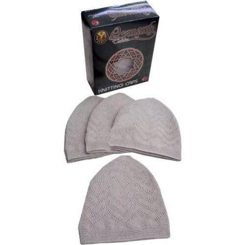 Prayer Hat Men Skullcap Lace Cream Color A Dozen-12 Pieces Warm Male Beanies Cap Islamic Ramadan Jewish молитв води