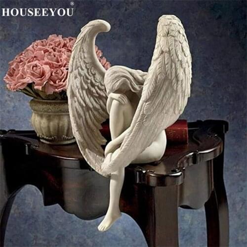 Redemption Angel Statue Ornaments Creative Sculpture Decoration Remembrance and Figurines Religious Garden Home Decor