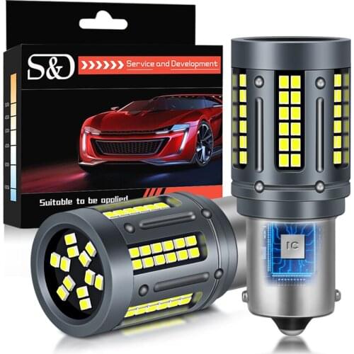 2x Canbus 50W P21W LED Bulbs 6-sides PY21W led Turn Signal Lights 1156 BA15S BAU15S T20 7440 W21W T25 3156 Car Reverse Auto Lamp