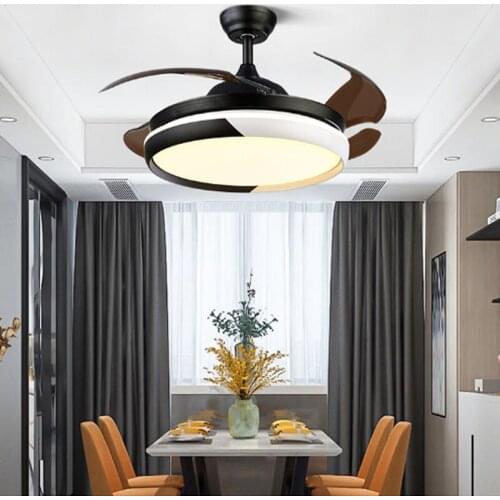 Nordic bedroom decor led living room ceiling fan light lamp restaurant dining room ceiling fans with lights remote control