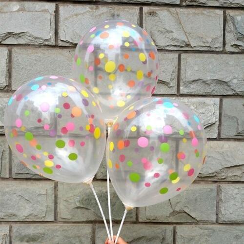 12 Inch 2.8g Colorful dots Transparent latex balloons Happy Birthday Party wedding supplies Decoration balloon 20 Pcs / lots