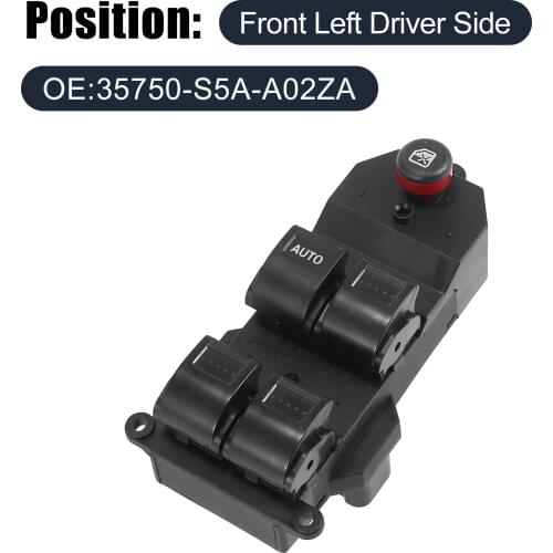 X Autohaux 35750-S5A-A02ZA 35750-SAA-G12 Car Power Window Switch for Honda Civic 2001-2005 for Honda CR-V 2002-2006