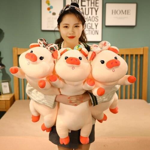 1pc 80CM Kawaii Anime Makeup Pig Plush Toy Cartoon Stuffed Animal Doll Soft Sleep Pillow For Girlfriend Baby Birthday Gift