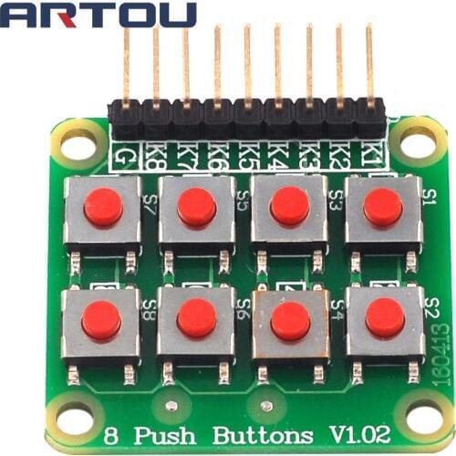 1PCS Microswitch 2 * 4 Matrix Keyboard 8-bit Key Independent Button MCU External Expansion Keyboard Module