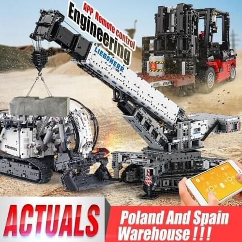 Mould King 17002 high-tech Remote Control Truck Model Toys Motor Power Mobile Crane Mk II Sets Building Blocks Bricks 42100 Toys