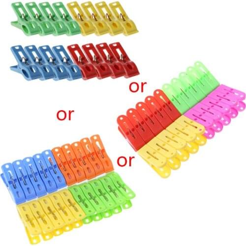 94PF 20Pcs Plastic Laundry Clothes Pins Pegs Clips Hanging Racks Clothespins Clamp
