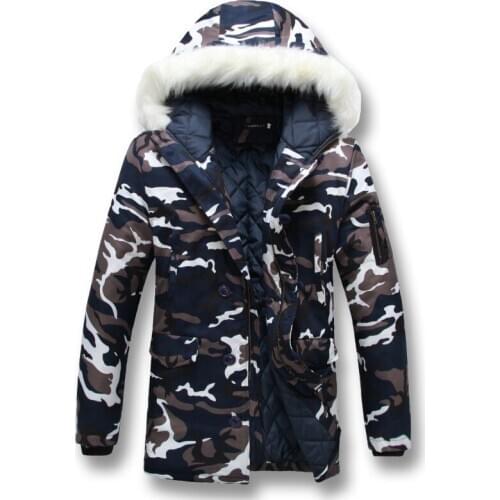 2020 Winter Coats Men Jackets Veste Homme Parkas Mens Fashion Hooded Camouflage Jacket Windbreaker Winterjacke Herren 5XL
