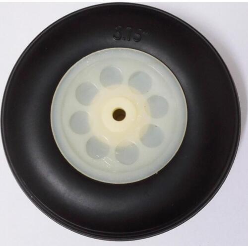 3.75" Rubber PU wheel with Plastic Hub 3.75inch (D82.55 x H30 x 5mm) for RC Airplane