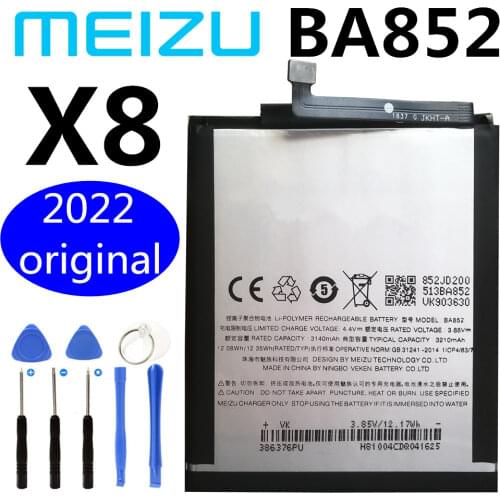 Meizu 100% Original High Quality 3210mAh BA852 Battery For Meizu X8 Mobile Phone
