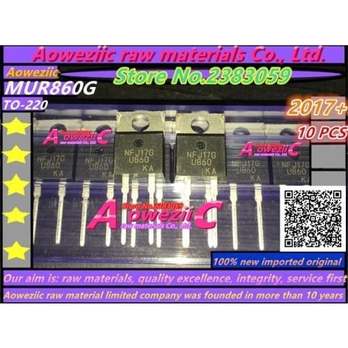 Aoweziic 100% new imported original MUR860G U860 TO-220 fast recovery diode 8A 600V