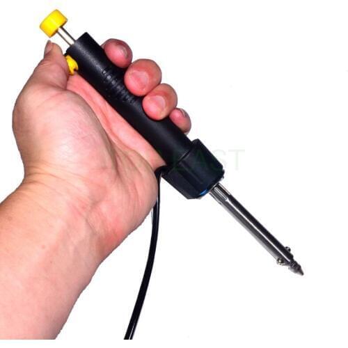 Free shipping 220V 35-40W Electric Vacuum Solder Sucker | Desoldering Pump Iron Gun Welding Tool 019x Europ plug cable