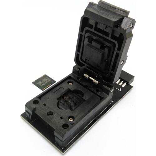 EMMC153/169 Reader test socket to 20 Pins Size14x18mm Clamshell Structure BGA153/169 Pitch 0.5mm for smart phone data recovery