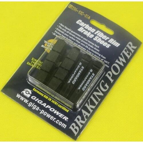 GigaPower all terrain ceramic fiber brake shoes for carbon fiber or alluminum wheelset road bicycle V brake pads 4 pieces/ lot