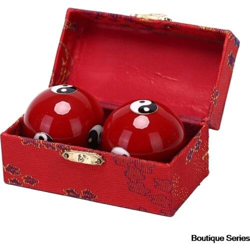 Chinese Yin and Yang Health Ball Red Massage Tool Relieve mental stress Hand Ball