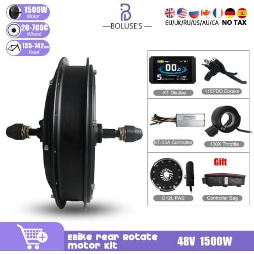 Electric Bicycle Gearless Hub Motor EBike Kit 48V 1500W Rear Drive hub motor Electric Bicycle Motor Conversion Kit for bicycle