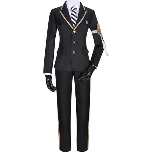 Twisted-Wonderland Cosplay Costume Octauinelle Jade Leech Uniform Jacket Pants Shirt Halloween Costume for Adult Women Man