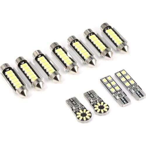 11pcs Perfect White Canbus Error Free LED Bulb Interior Dome Map Overhead Light Kit For Mercedes-Benz CLC CL203 2001-2008