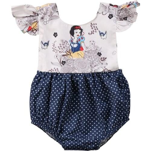 2019 Fashion Hot Newborn Infant Baby Girls Romper Cartoon Ruffles Jumpsuit Outfits Sunsuit Clothes 0-24M baby clothing