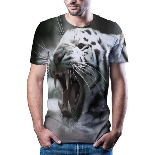Latest Hot Sale Tiger Head T -Shirt Casual Sports Harajuku T -Shirt Asian Size Code Color Printed 3dt Shirt Xxs 6xl
