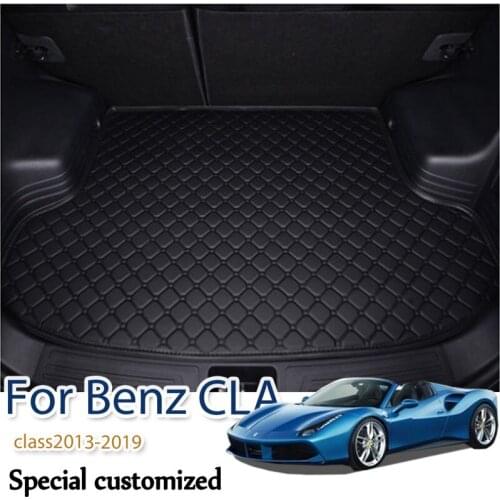 Custom Car trunk mat for Benz CLA class sedan 2013 2014 2015 2016 2017 2018 2019 cargo liner carpet interior accessories cover