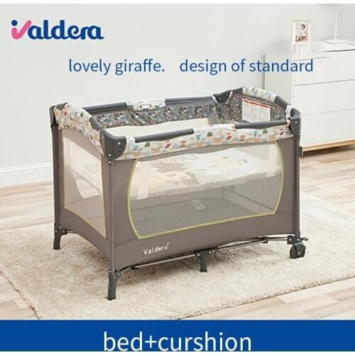 Valdera Baby Crib Portable Foldable Multifunctional Game Bed With Wheels Valdera Cradle Send Mosquito Net Hot Sale For Newborn