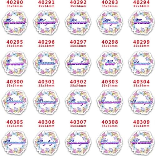 2020 new arrival Free shipping 30 pcs/package printed resin planar flat-back resins for Hair Bow Decoration PR40290