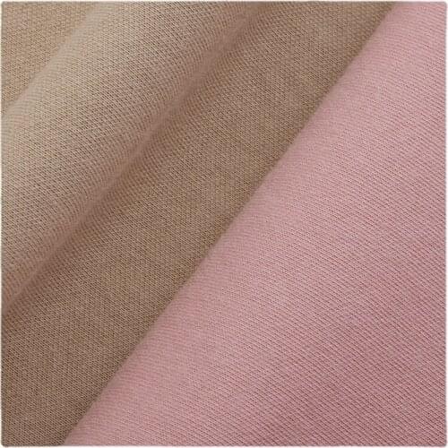 Width 74" Fashionable Comfortable Pure Color Knitted Brocade Cotton Fabric By The Yard For Coat T-shirt Sports Pants Material