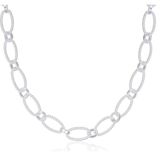 European and American French jewelry 925 sterling silver twist combination necklace simple niche chic net red necklace