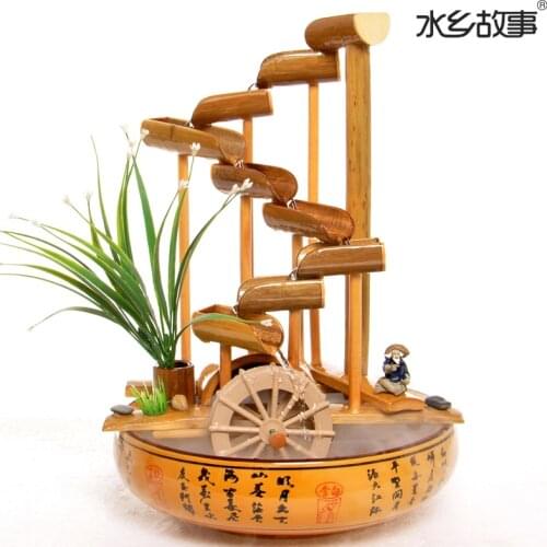 Water story bamboo girlfriends wedding gift ideas upscale indoor bonsai water waterscape Home Office Decoration