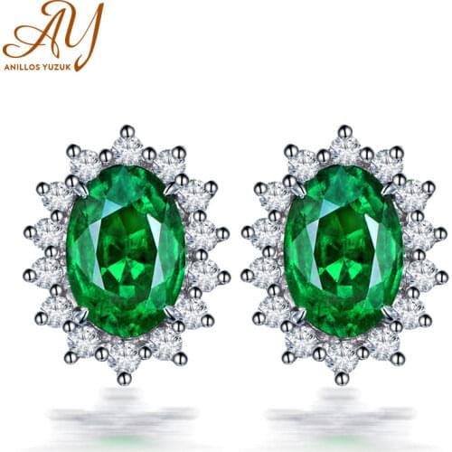 Anillos Yuzuk 925 Silver Jewelry Vintage Natural Red Blue Topaz Stud Earrings For Women Luxury Earrings Wedding Anniversary Gift