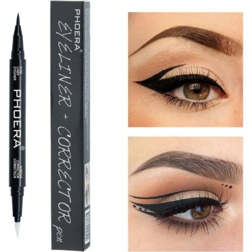 2 in 1 Liquid Eyeliner Pencil Waterproof Long Lasting Matte Fast Dry Eye Liner Corrector Pen Eye TSLM1