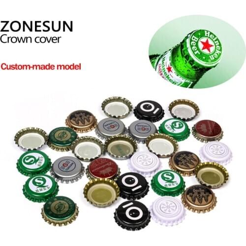 ZONESUN 100pcs/lot Assorted Colors Beer bottle cap beer lid for DIY homebrew beer tool Gold/ Black/ Silver
