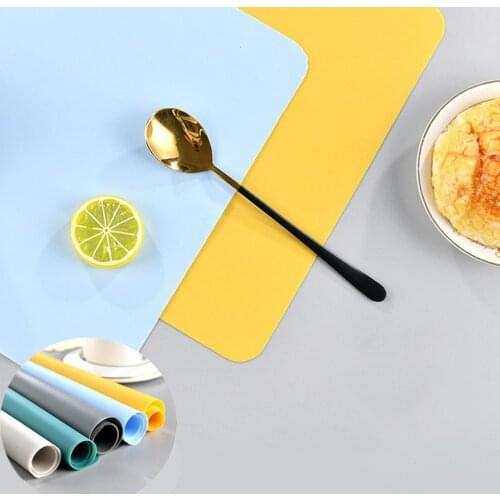 2pcs Kitchen Placemat Tableware Mat Silicone Pad Heat Insulation Water Wash Odorless Available Mat Childrens Placemats