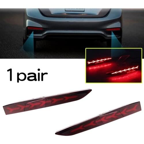 2 Pcs LED Rear Bumper Light For Hyundai Solaris Accent 2017 2018 2019 For Hyundai Verna Brake Reflector Lamp Car Styling