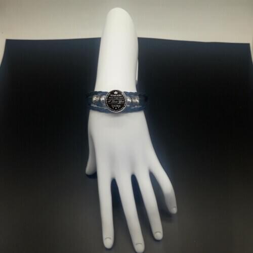 2019 New Charm Fashion I Love You Love Mom Rope Leather Braided Bracelet