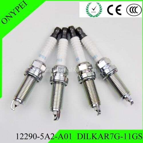 4PCS LASER IRIDIUM SPARK PLUGS FOR HONDA ACCORD CRV CIVIC ACURA ILX 12290-5A2-A01 DILKAR7G11GS 91578