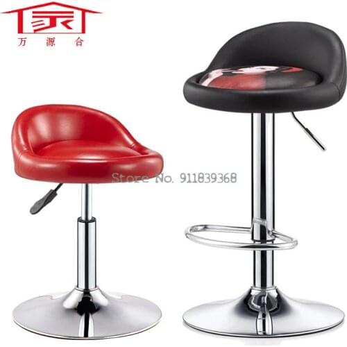 Bar Chair Modern Simple Bar Chair Lift Rotary Front Desk Back Chair Household High Stool Bar Round Stool
