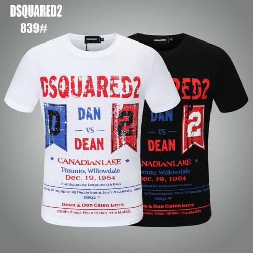 DSQUARED2 Mens Womens Printed LettersRound Neck Short Sleeve Street Hip Hop Pure CottonD2 Tee DSQ2 T-Shirt 839