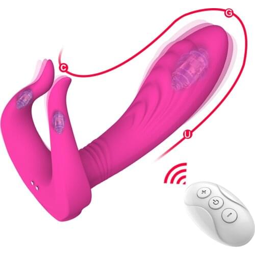 Cock Ring Vibrator Double Penetration Strapon Dildo Anal Plug Vibrators G spot Penis Massage Vibrating Ring Sex Toys for Couples