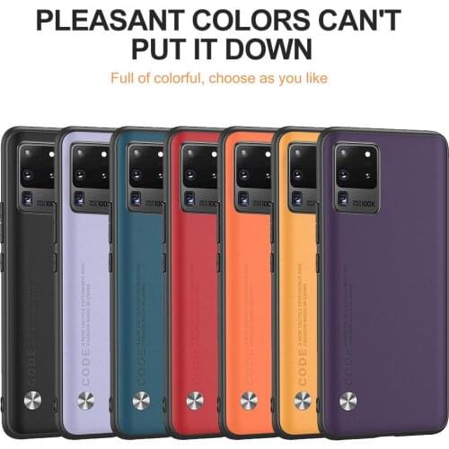 Plain Skin Leather Case For Samsung Galaxy S21 Ultra S 21 FE S20 Plus Note 20 S21Ultra S21FE 5G Shockproof Protect Cover Fundas