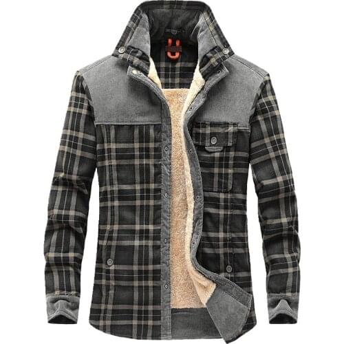 Mens Warm Jacket Fleece Thick Army Coat Autumn Winter Jacket Men Slim Fit Clothing Mens for Business camisas para hombre